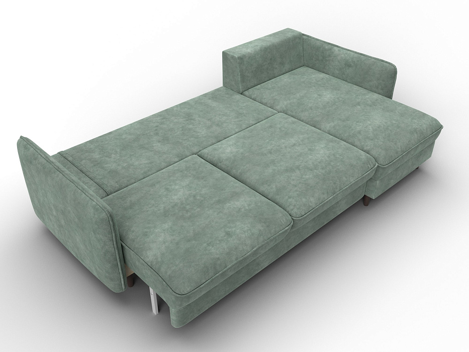 Диван угловой Лига-064 НПБ угол универсальный (brut 08 зеленый)