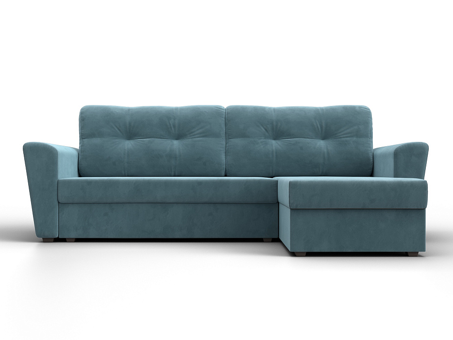 Диван угловой Амстердам Лайт правый угол (seven 113 бирюзовый)
