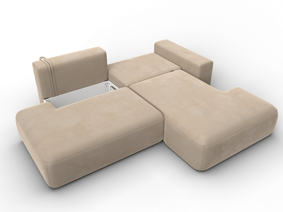 Диван угловой Лига-036 НПБ Модерн правый угол (бежевый)