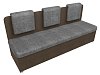 Кухонный прямой диван Маккон 3-х местный (серый\коричневый)