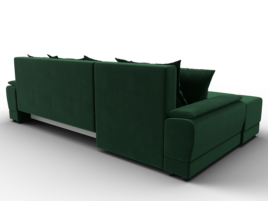 Диван угловой Лига-119 угол левый (seven 626 зеленый)