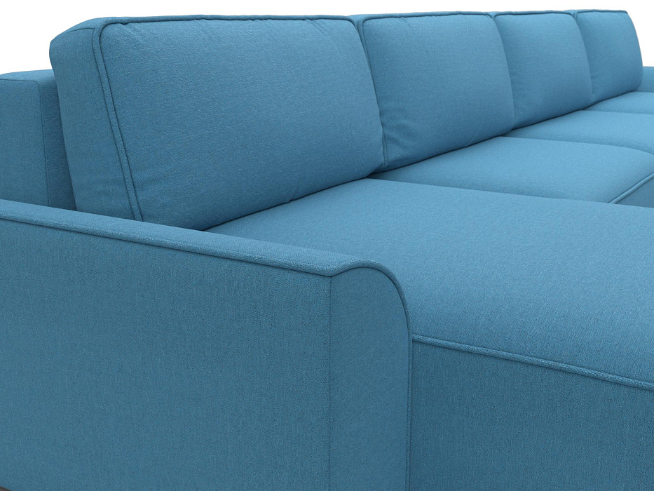 Диван П-образный Лига-048 НПБ лонг (амур 10 голубой)