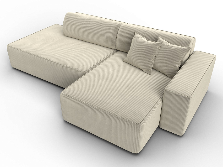 Диван угловой Лига-079 БП угол правый (vertical бежевый)