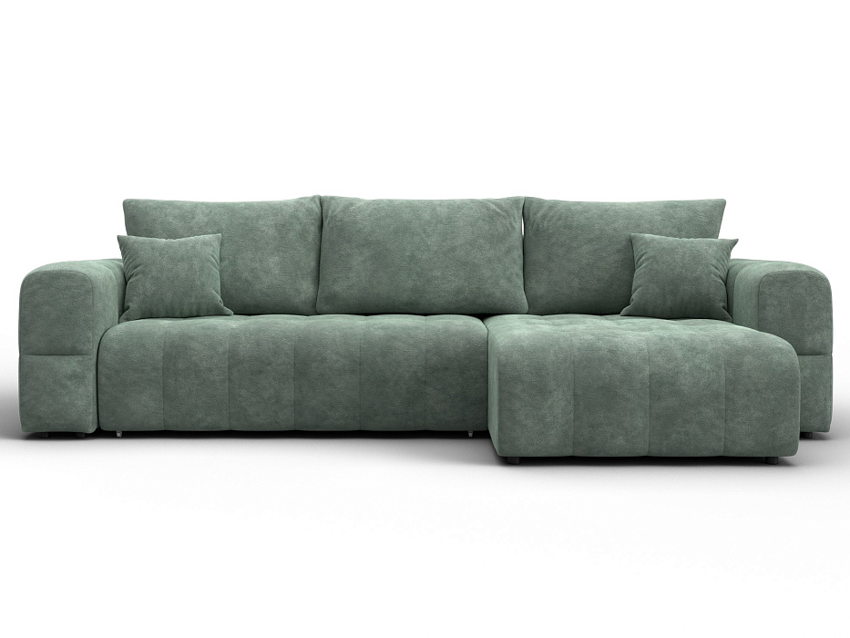 Диван угловой Лига-110 НПБ угол универсальный (brut 08 зеленый)