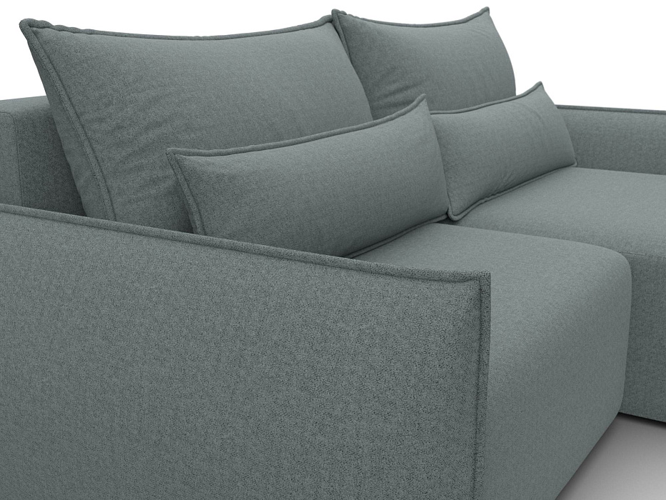 Диван угловой Лига-051 НПБ угол универсальный (амур 07 серый)