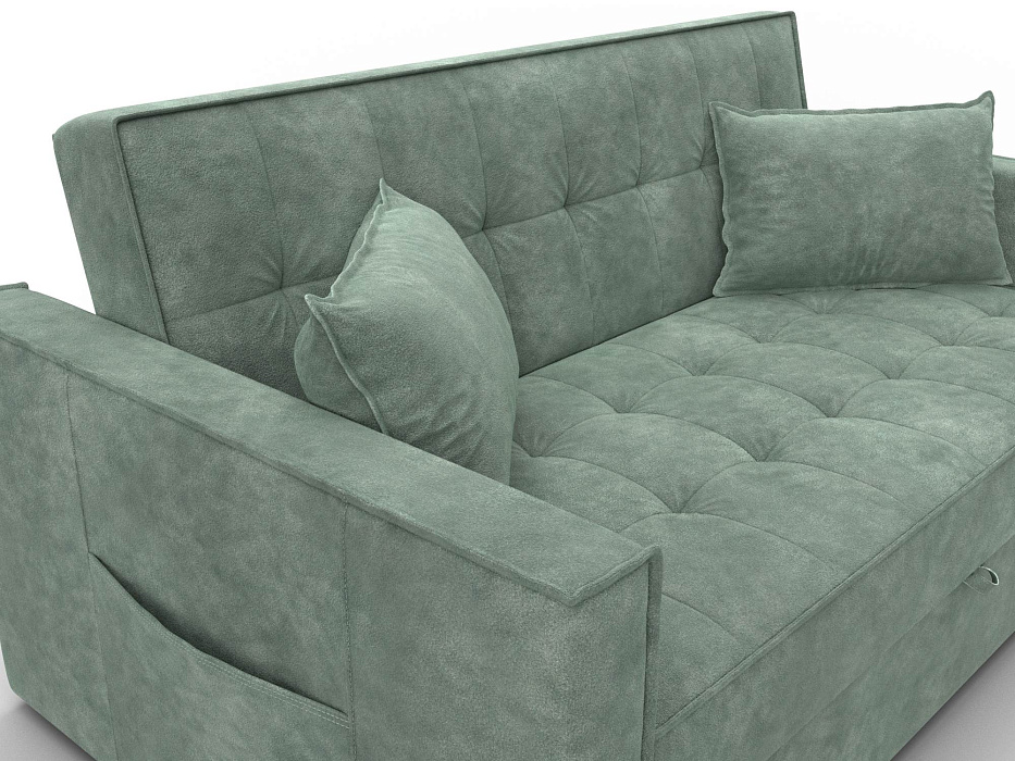 Диван прямой Лига-104 (140) (brut 08 зеленый)