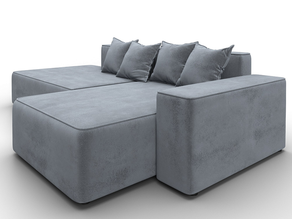 Диван угловой Лига-079 угол правый (tower 10 серый)