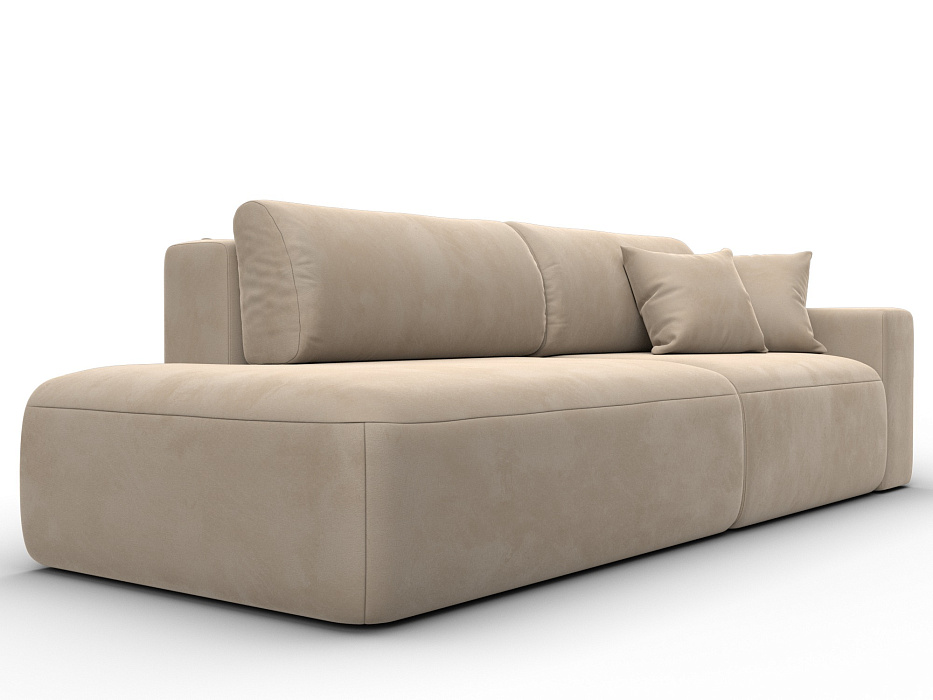 Диван прямой Лига-036 НПБ Модерн подлокотник справа (бежевый)