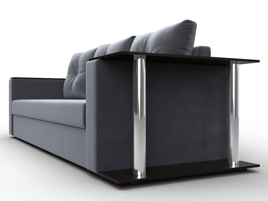 Диван прямой Атланта со столом справа (seven 17 серый)