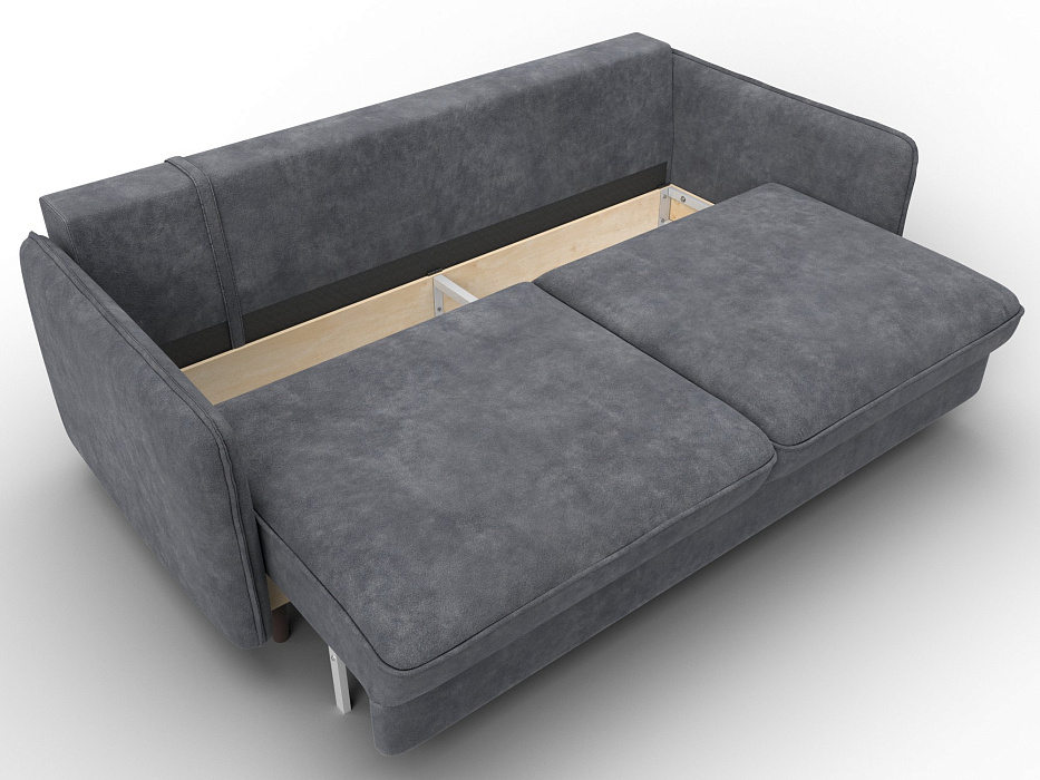 Диван прямой Лига-064 НПБ (brut 16 темно-серый)