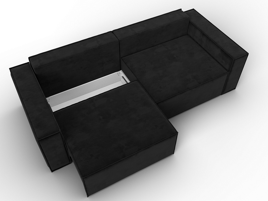 Диван прямой Куба (seven 35 черный)