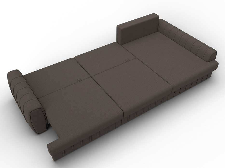 Диван угловой Лига-057 НПБ Лонг угол правый (амур 05 коричневый)