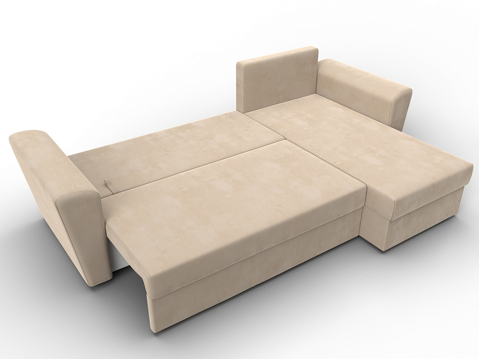 Диван угловой Амстердам Лайт правый угол (seven 729 бежевый)