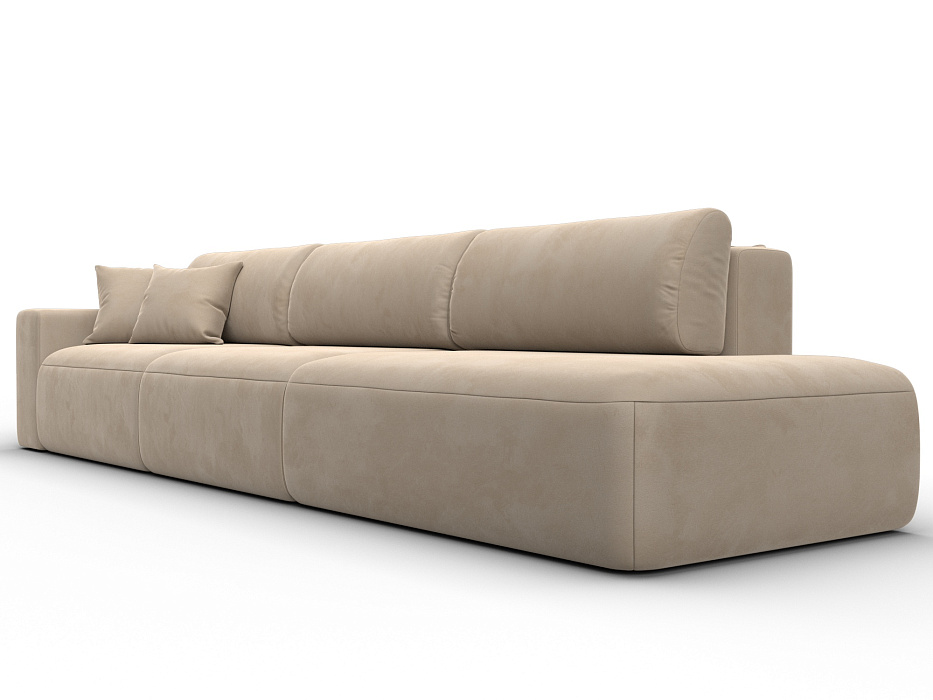 Диван прямой Лига-036 НПБ Модерн Лонг подлокотник слева (seven 729 бежевый)