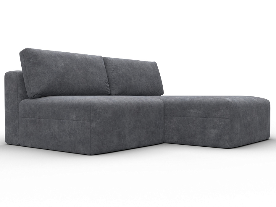 Диван угловой модульный Лига-060 НПБ угол универсальный (brut 16 темно-серый)
