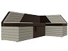 Кухонный угловой диван Дуглас правый угол (коричневый\корфу 02 цвет)