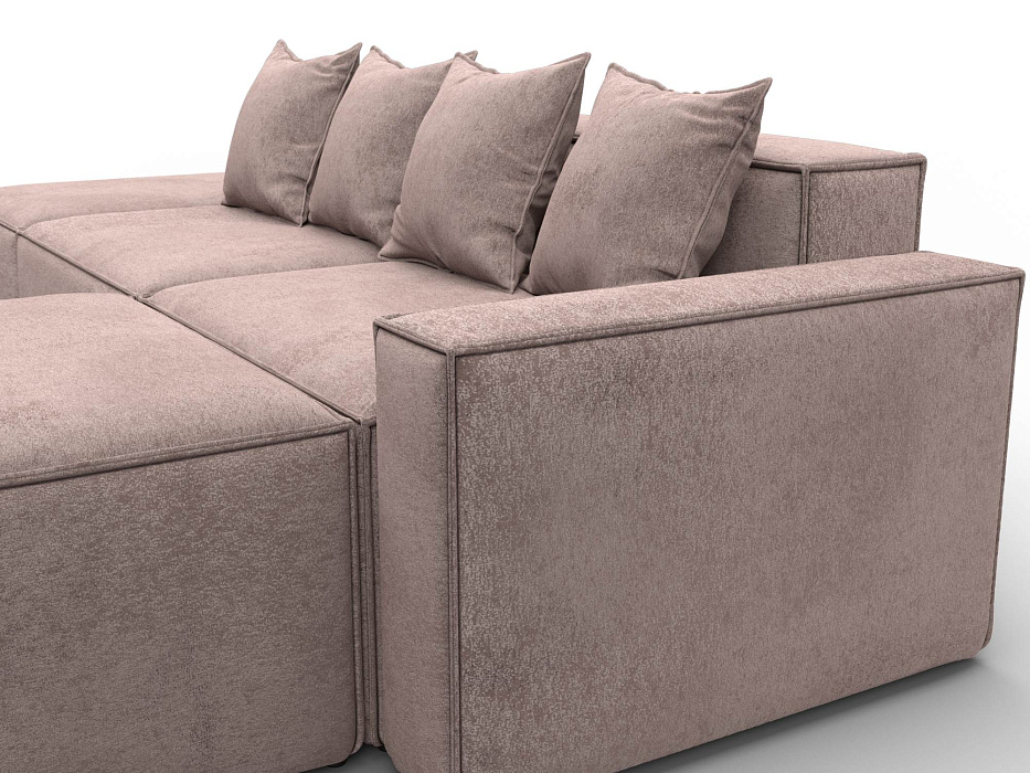 Диван угловой модульный Лига-063 угол правый (tower 05 бежевый)