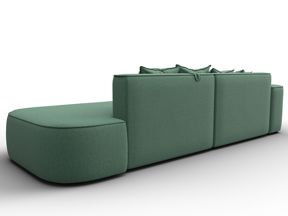 Диван угловой Лига-065 угол левый (амур 11 зеленый)