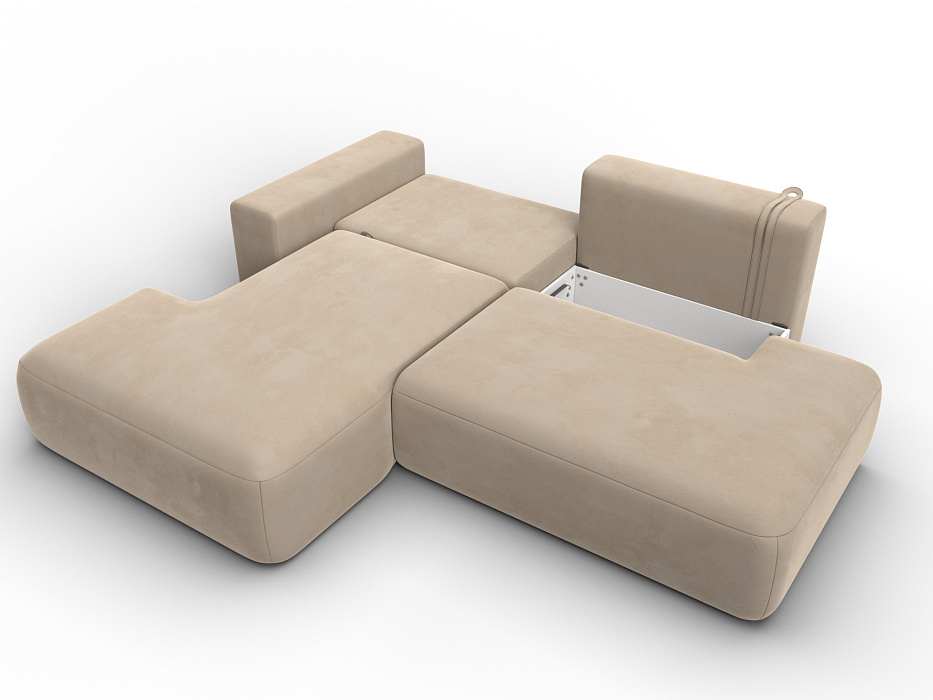Диван угловой Лига-036 НПБ Модерн левый угол (бежевый)