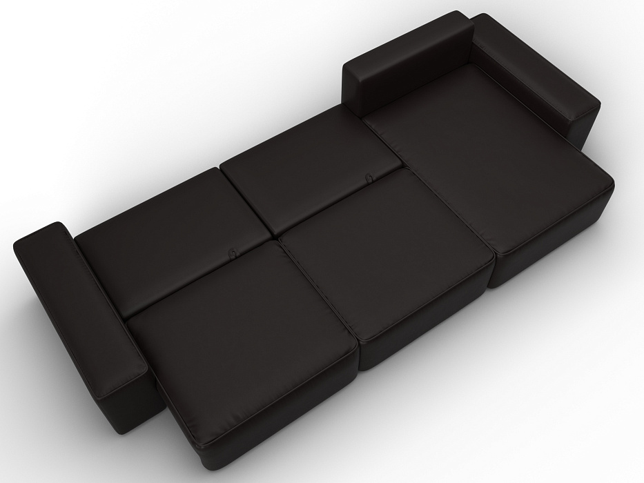 Диван угловой Лига-074 угол универсальный (grifon 12 коричневый)