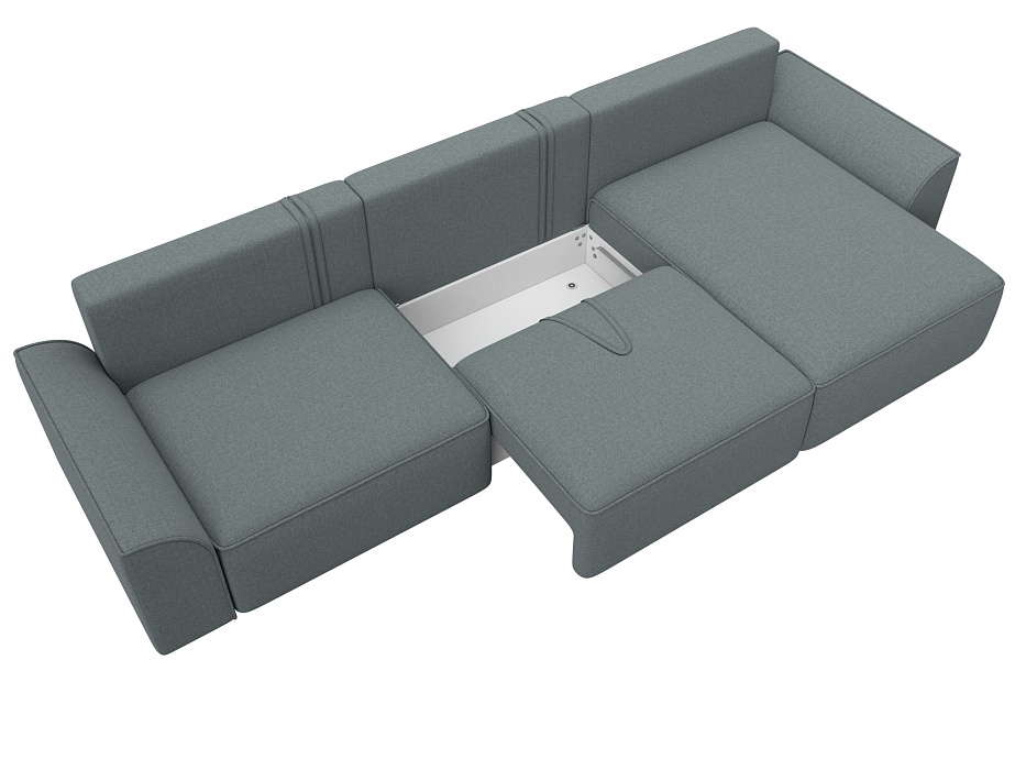 Диван угловой Лига-048 НПБ лонг (амур 07 серый) Диван угловой Лига-048 НПБ лонг (амур 07 серый)