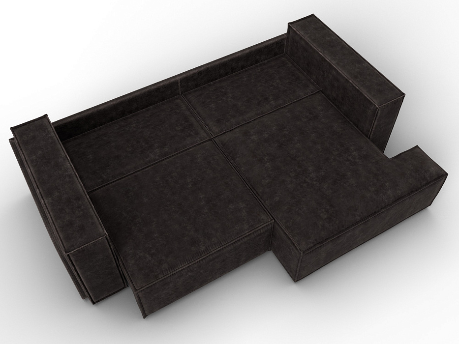 Диван угловой Лига-061 угол правый (brut 17 коричневый)