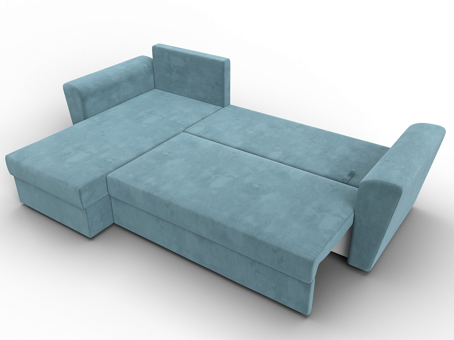 Диван угловой Амстердам Лайт левый угол (seven 113 бирюзовый)
