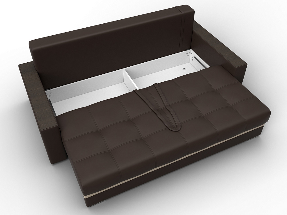 Диван прямой с декором Лига-096 НПБ фото в интернет-магазине Лига Диванов