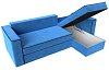 Угловой диван Принстон правый угол (голубой\черный цвет)