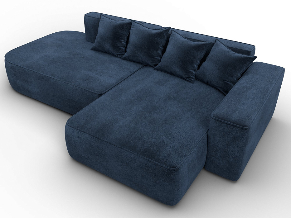 Диван угловой Лига-065 угол правый (tower 13 синий)