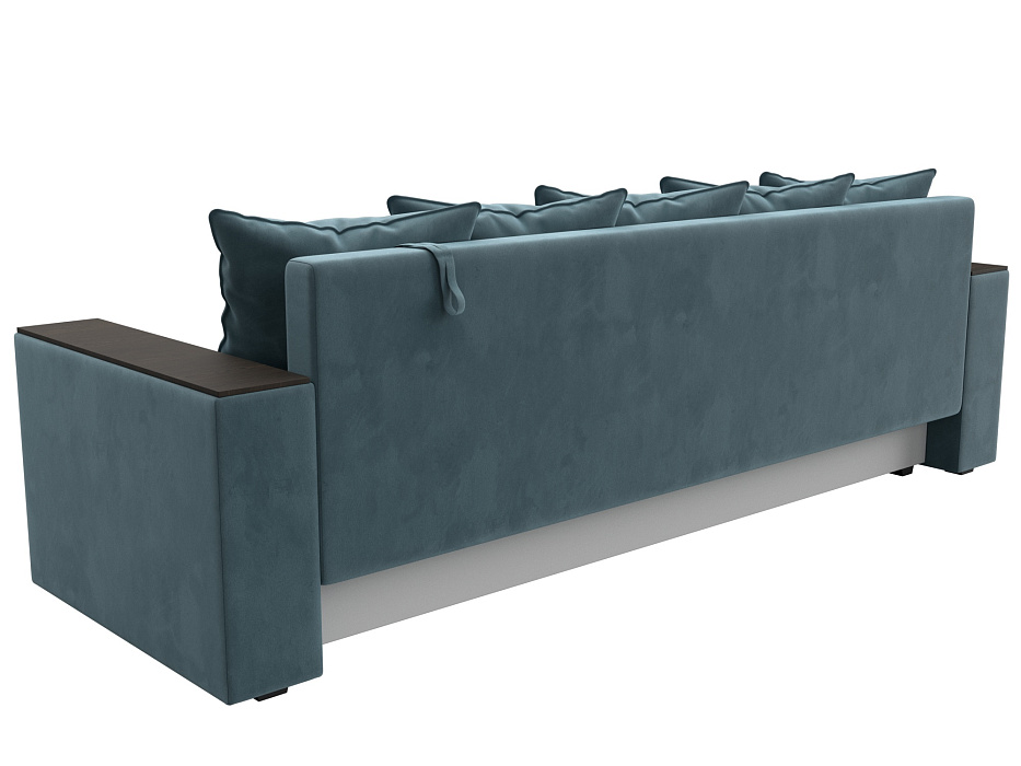 Диван прямой Дубай Лайт полки слева (бирюзовый)