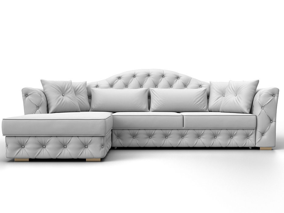 Диван угловой Артис левый угол (белый)