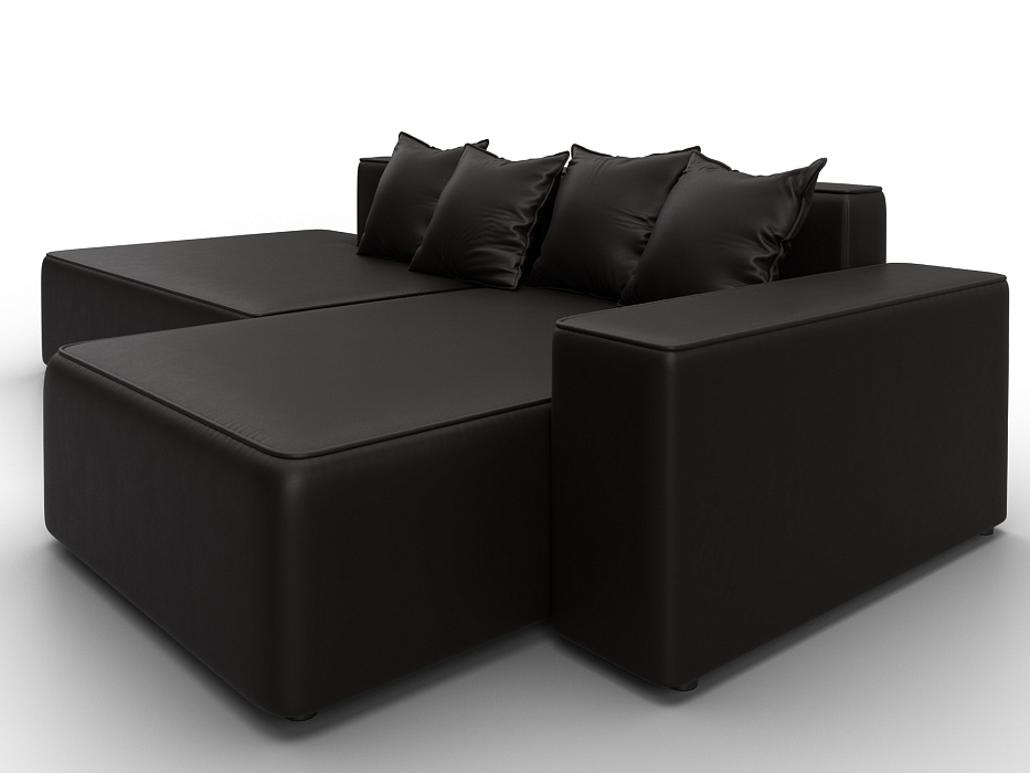 Диван угловой Лига-079 угол правый (grifon 12 коричневый)