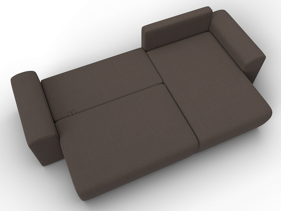 Диван угловой Лига-099 угол универсальный (амур 05 коричневый)