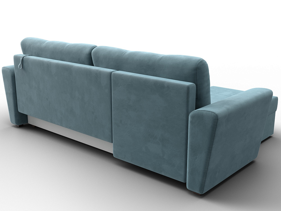 Диван угловой Амстердам Лайт левый угол (seven 113 бирюзовый)