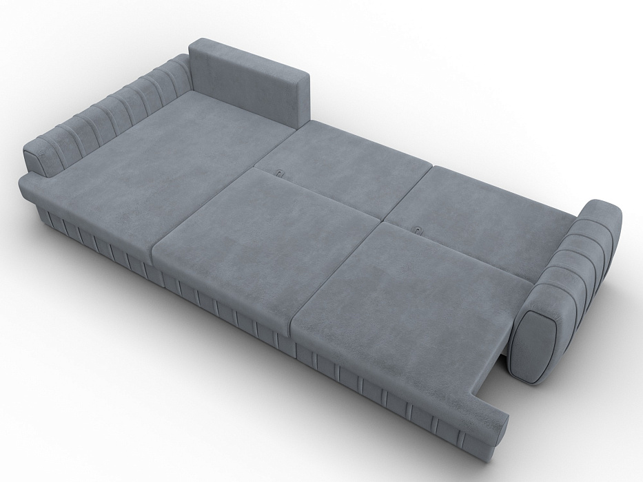 Диван угловой Лига-057 НПБ Лонг угол левый (tower 10 серый)