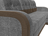Угловой диван Марсель правый угол (серый\коричневый цвет)