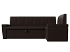 Кухонный угловой диван Деметра правый угол (коричневый)