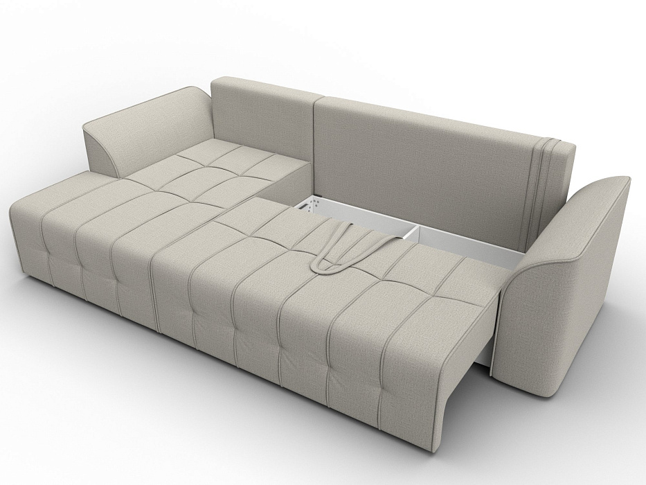 Диван угловой Лига-113 угол левый (амур 02 бежевый)