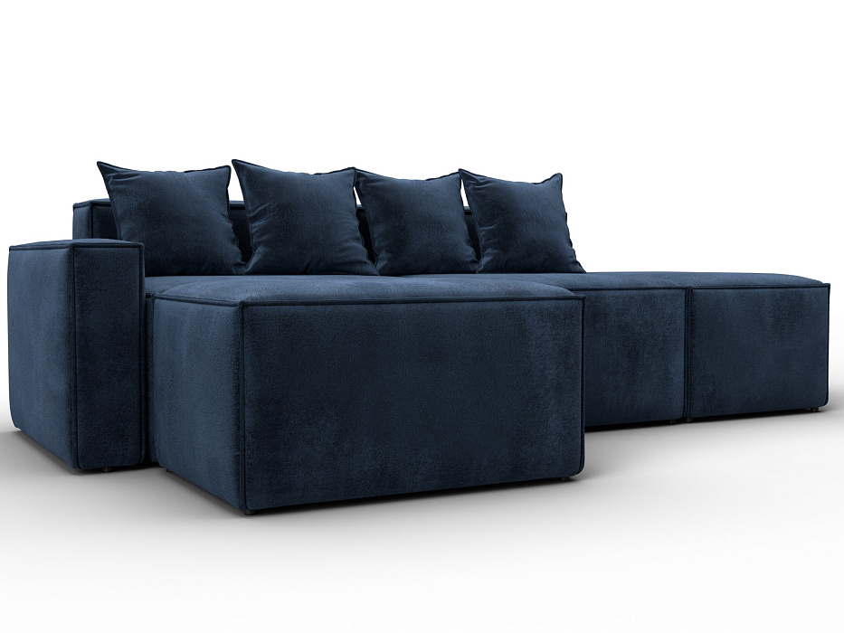 Диван угловой модульный Лига-063 угол левый (tower 13 синий)