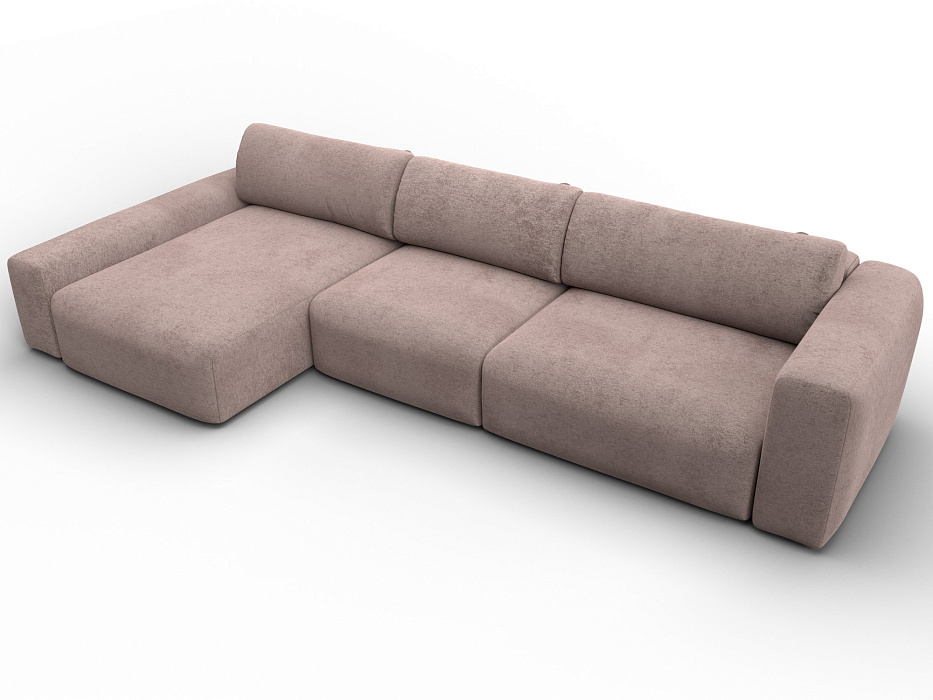 Диван угловой Лига-066 НПБ Лонг угол левый фото в интернет-магазине Лига Диванов