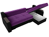 Угловой диван Сенатор правый угол (фиолетовый\черный цвет)