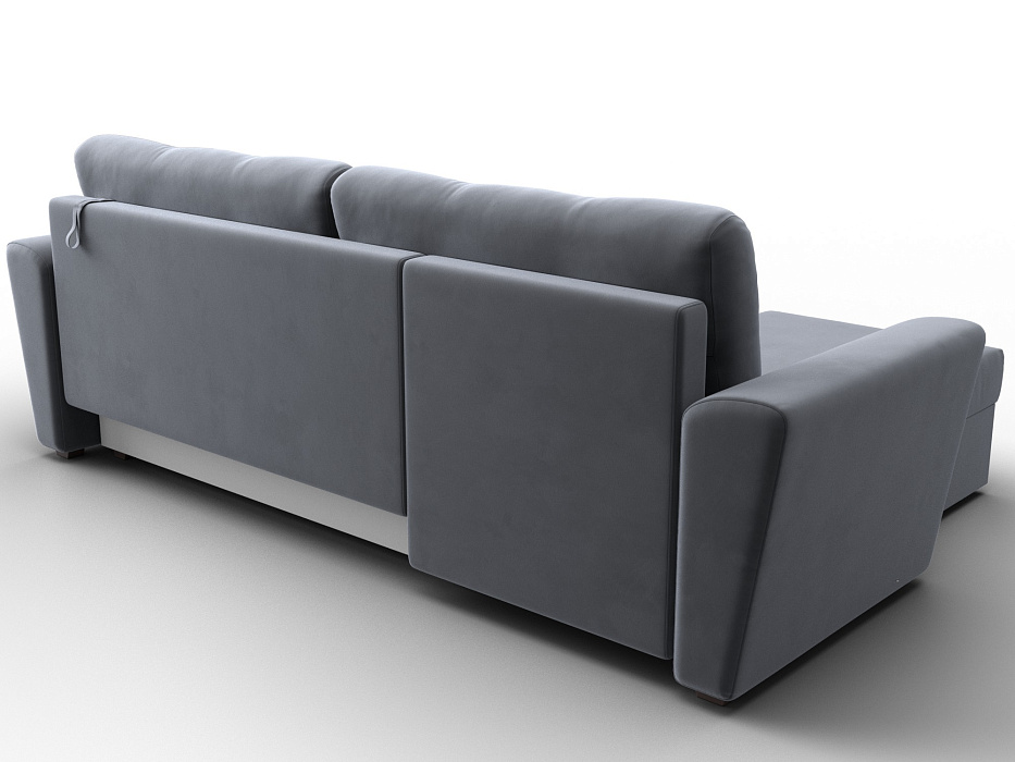 Диван угловой Амстердам Лайт левый угол (seven 17 серый)