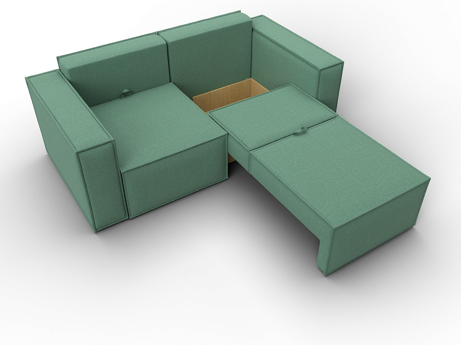 Диван прямой Куба мини (амур 11 зеленый)