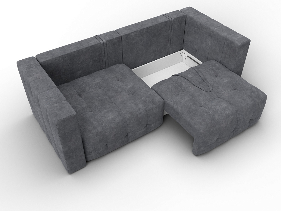 Диван прямой Лига-052 НПБ (brut 16 темно-серый)