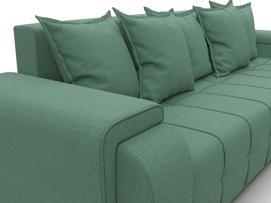 Диван угловой Лига-121 правый угол (амур 11 зеленый)