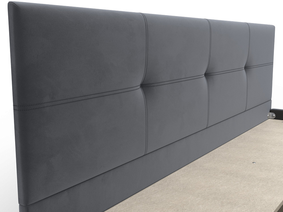 Кровать двухспальная Лига-127 (160) (seven 17 серый)