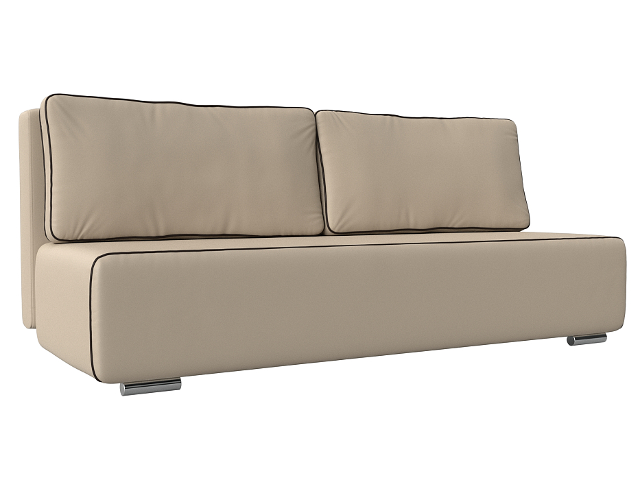 Прямой диван Уно (бежевый\коричневый цвет)