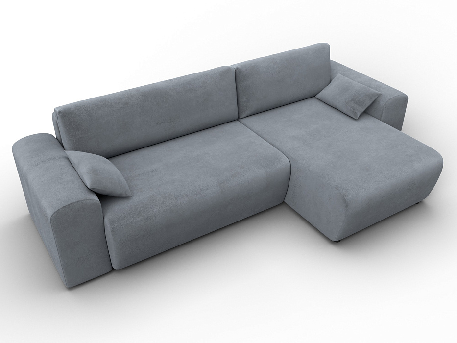 Диван угловой Лига-099 угол универсальный (tower 10 серый)