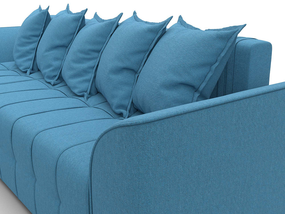 Диван угловой Лига-113 угол левый (амур 10 голубой)